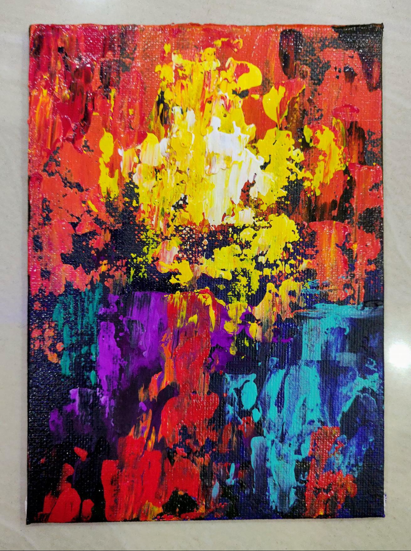 Abstract Painting – Rose Gold